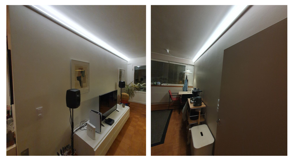 12 Ein ähnliches LED-Profil wurde auch an der gegenüberliegenden Wand installiert - LedStore Ein ähnliches LED-Profil wurde auch an der gegenüberliegenden Wand installiert