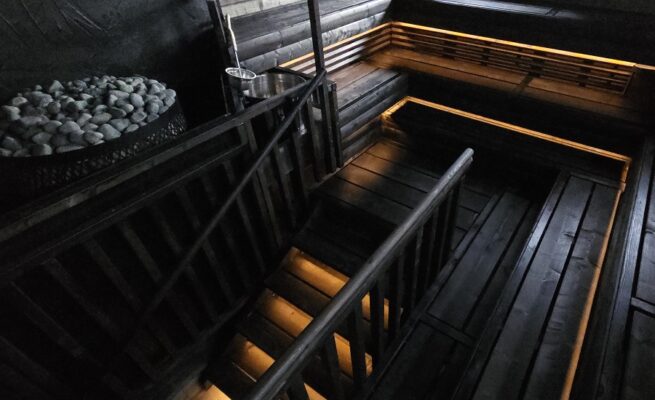 Illuminazione creativa per la sauna