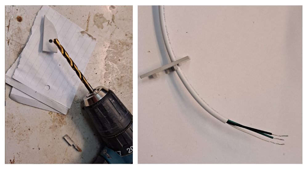 4 Vergrößerung der Öffnung für das Kabel - LedStore Vergrößerung der Öffnung für den Draht am Ende des Led-Profils