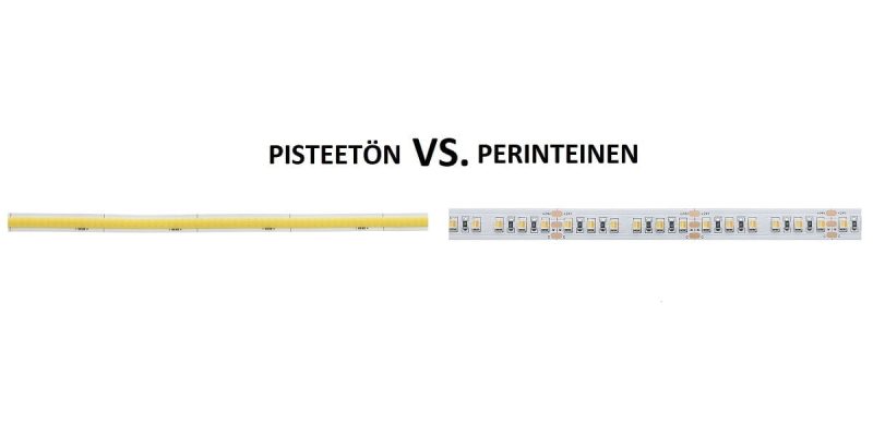 Striscia led senza punti vs striscia led tradizionale