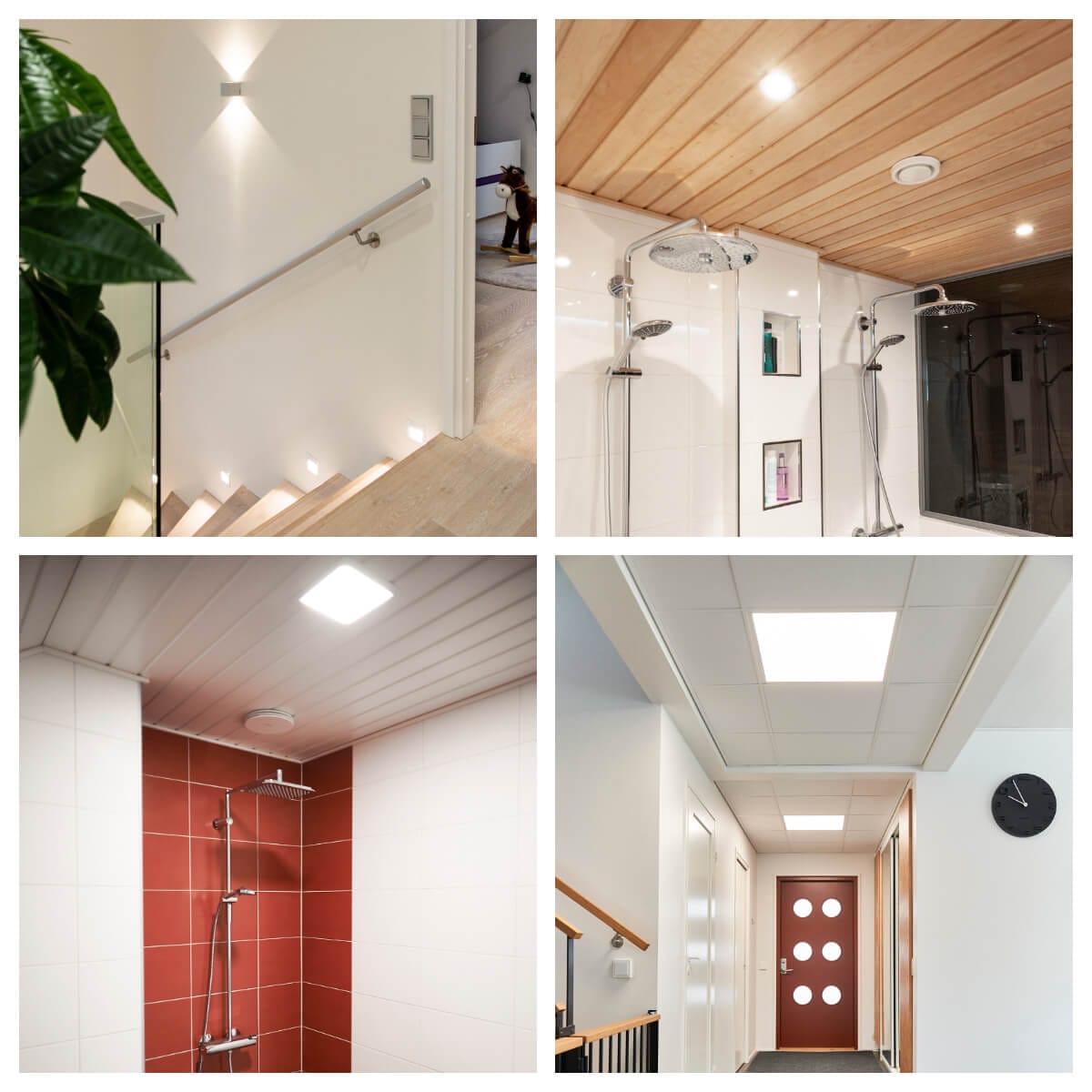 Home lighting can use a variety of lights on the wall and in different areas of the home - LedStore Suunnittele valaistus eri valaisintyypeillä. LedStore.fi