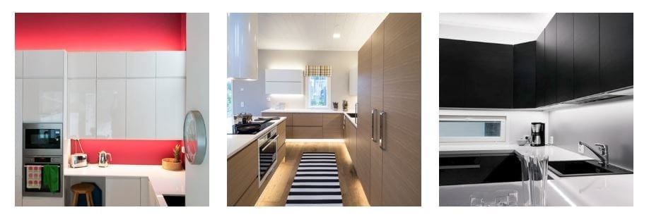 Kolme keittiötä habitare 19 - LedStore värilämpötilasäädettävillä led-valaisimilla onnistut aina