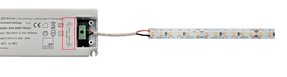 LEd valonauha ei syty jos se ei ole kytkettynä oikein