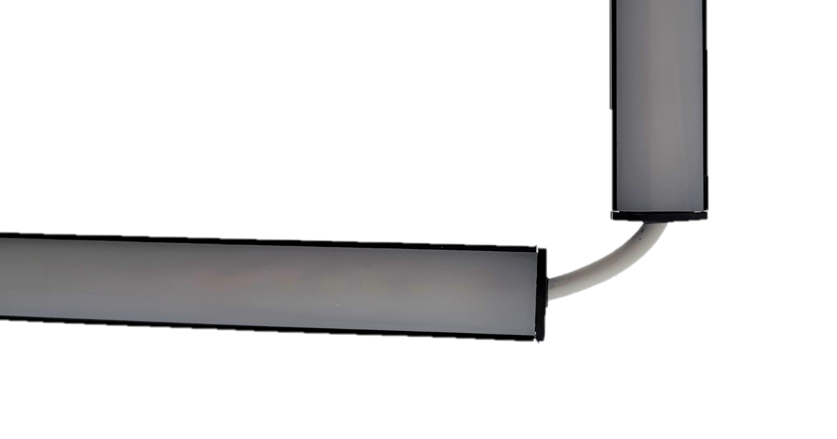 Led strip light 90 angle with soldered cover on top