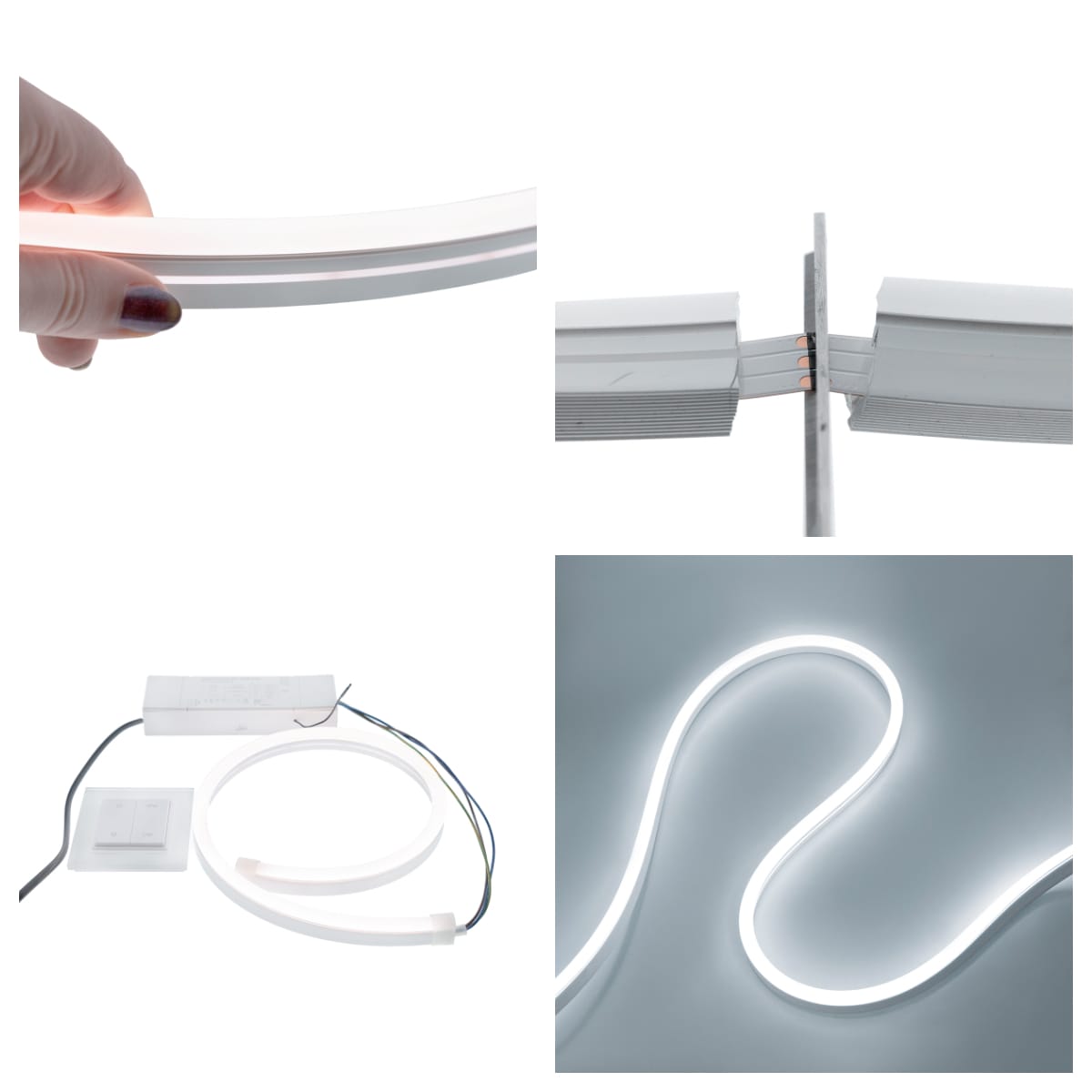 NEON remontti, kollaasi NEON osat - LedStore Kaarevat muodot ledillä onnistuvat LED NEON nauhalla.