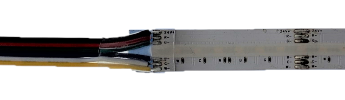 Dotless RGBCCT Led strip light up close