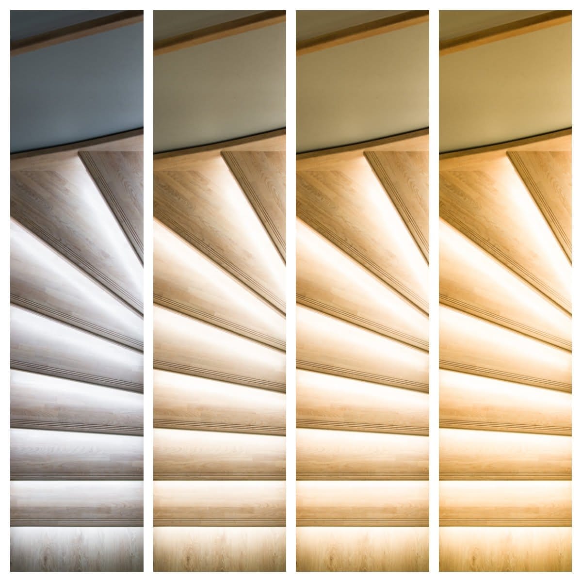 Relander Treppe CCT vier Collage - LedStore