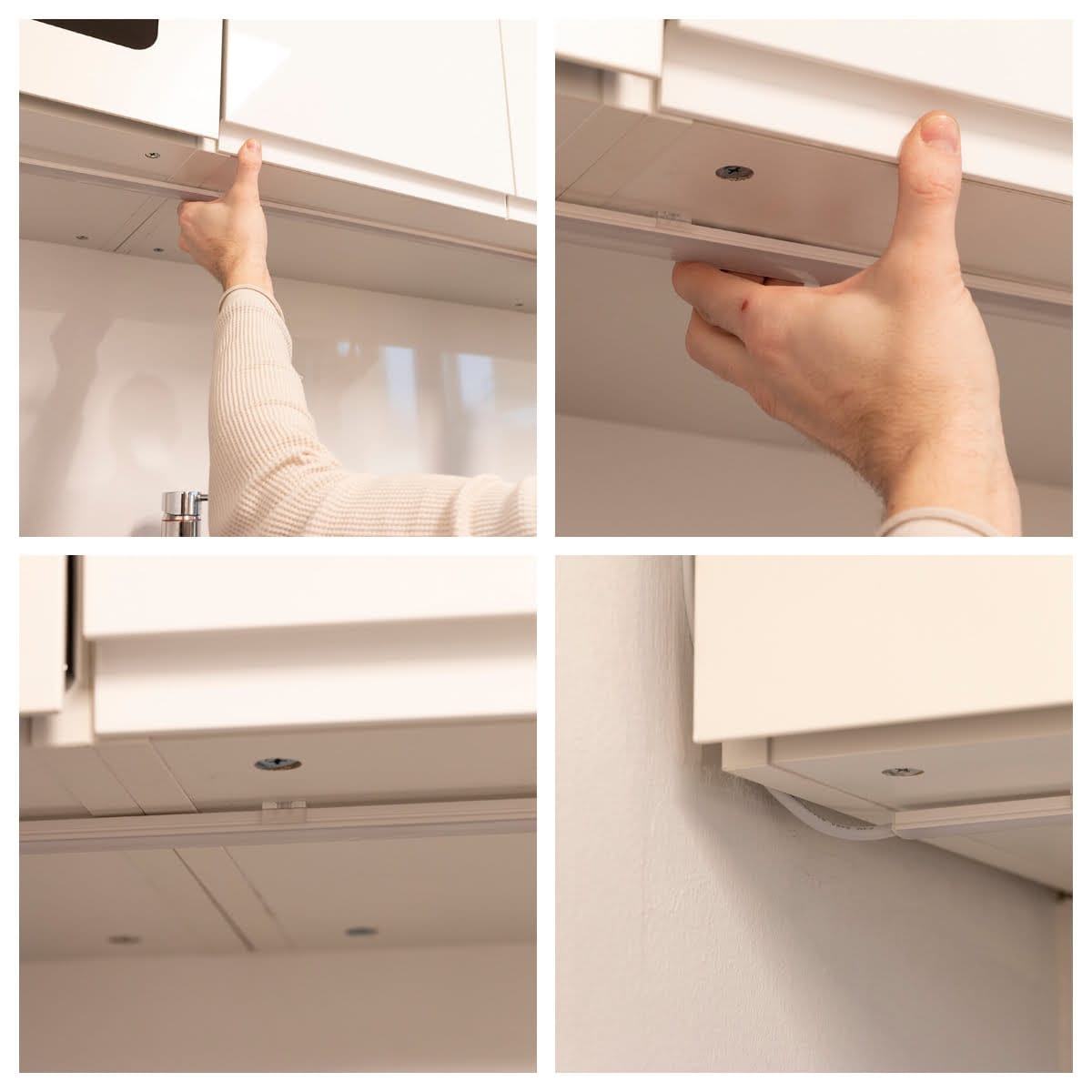 Lighting in the kitchen area - LED profile mounting