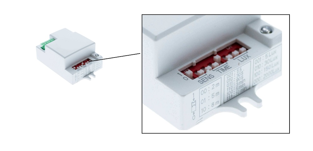 motion and light sensor with microsensor