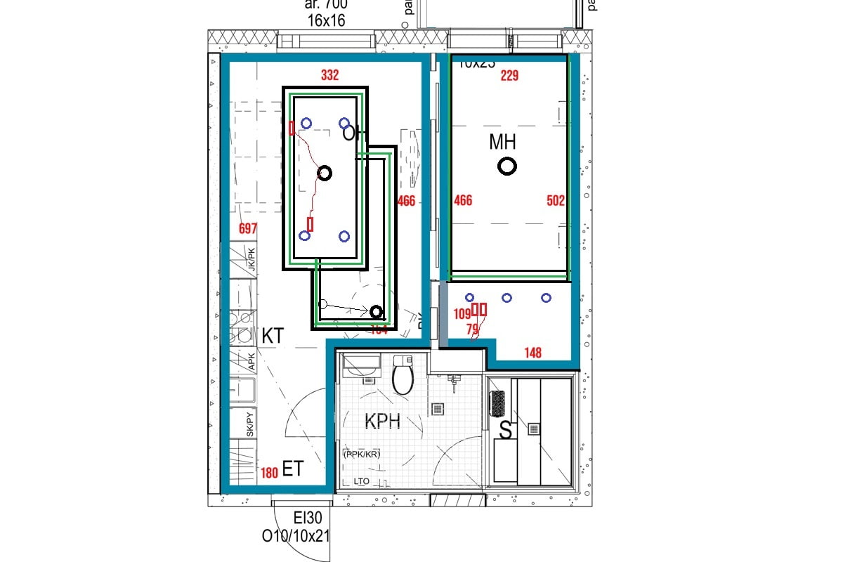 Lighting plan for the twin