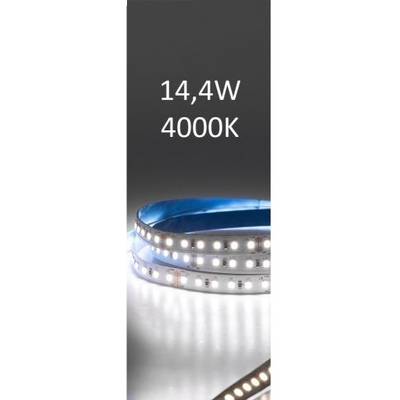 Striscia LED con emissione di bianco neutro 4000K, 14,4W, bobina con sfondo grigio per applicazioni di illuminazione