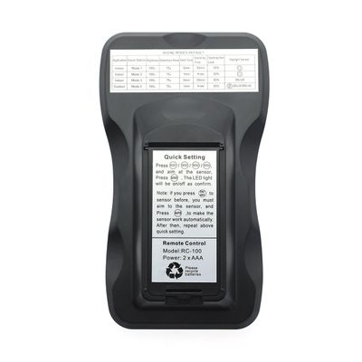 Il telecomando visualizza le impostazioni della luce LED e le istruzioni per la regolazione di luminosità, colore e modalità. Ideale per i sistemi di illuminazione intelligenti.