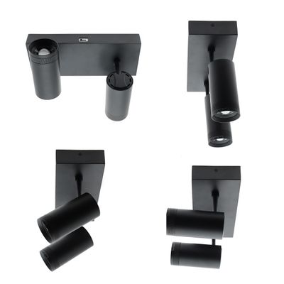 L'immagine mostra luci LED con un angolo di diffusione del fascio di 10-60 gradi in cinque pannelli. Testo in inglese: "Angolo di diffusione del fascio di luce 10-60 gradi.