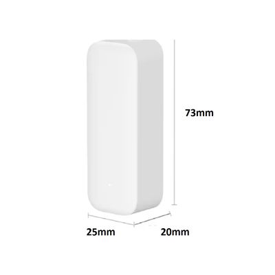 Apparecchio di illuminazione a LED, rettangolare bianco, bordi arrotondati, dimensioni 73mm x 25mm x 20mm, ideale per soluzioni di illuminazione moderne.