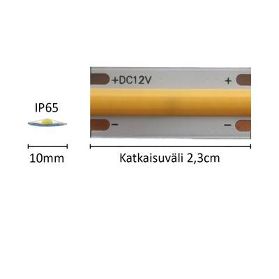 Striscia LED SOLO, 3000K, 12V, 7,2W/m, IP65, CRI94