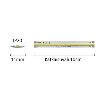 Striscia LED su misura SOLO TUNNELMA, CCT, 36 V, 14,4 W/m, IP20, CRI 94
