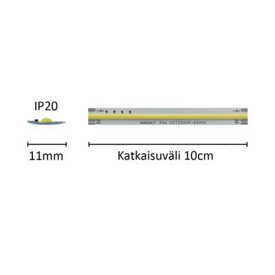 Striscia LED su misura SOLO TUNNELMA, CCT, 36 V, 30 W/m, IP20, CRI92