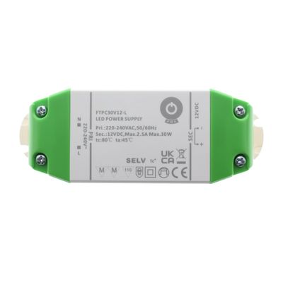 Controller LED rettangolare per illuminazione, tappi verdi, informazioni sul coperchio, adatto per lampade LED.