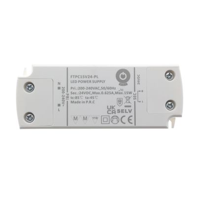 Driver LED rettangolare bianco, specifiche e marchi di certificazione, componente di illuminazione per apparecchi di illuminazione