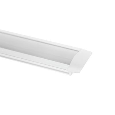 Profilo in alluminio per striscia led 2000x25x8mm, da incasso, bianco opaco