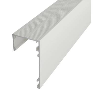 Profilo in alluminio bianco per striscia led per linea di copertura, 2000x55x29mm, per illuminazione indiretta
