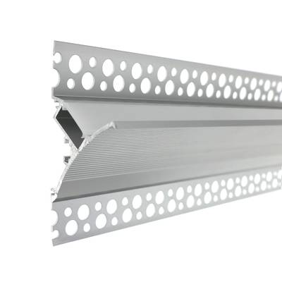 Profilo in alluminio fuso per striscia led a parete, 2000x82x33mm, per illuminazione indiretta