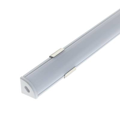 Profilo in alluminio per striscia LED 10x10 mm, 3 m, 45 gradi, bianco Profilo in alluminio per striscia LED 10x10 mm, 3 m, 45 gradi, bianco