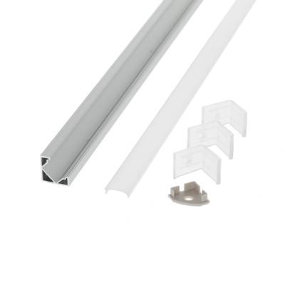 Pacchetto di canali di illuminazione a LED in alluminio, copertura del diffusore, staffe di montaggio, tappo terminale per una distribuzione ottimale della luce.