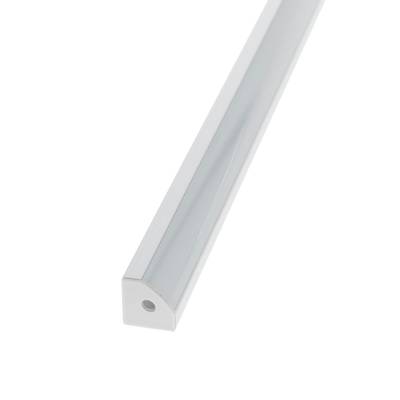 Profilo in alluminio per strisce led 3000x18x18mm, montabile in superficie, angolo 45, alluminio spazzolato Profilo in alluminio per strisce led 3000x18x18mm, montabile in superficie, angolo 45, alluminio spazzolato