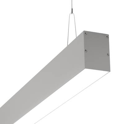 Lampada a pannello LED rettangolare con involucro in metallo e diffusore opaco per garantire un'illuminazione uniforme