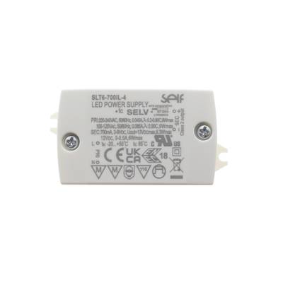 Driver LED, involucro rettangolare bianco, specifiche tecniche e passacavo per applicazioni di illuminazione
