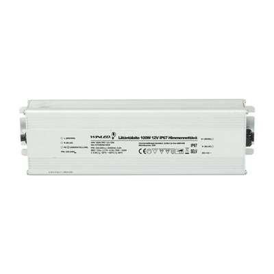 Alimentatore LED, 12 V, 100 W, WINLED, dimmerabile con TRIAC, IP67