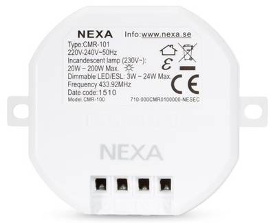 Ricevitore per dimmer NEXA 230 V e pulsante di comando Ricevitore per dimmer NEXA 230 V e pulsante di comando