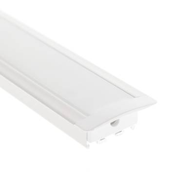 Profilo in alluminio per striscia LED 2000x35x15 mm, da incasso, bianco opaco