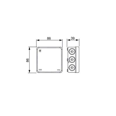 Scatola di montaggio AP9 86x86x40 IP65