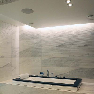 Surface LED strip aluminium PROFILE 2m, tall IP65, brushed aluminium