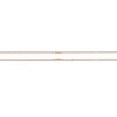 Primo piano di una lampada fluorescente che evidenzia i collegamenti elettrici visibili, ideale per soluzioni di illuminazione a LED ad alta efficienza energetica.