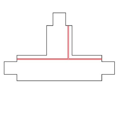 Pezzo a T - XTS 40-2 NERO