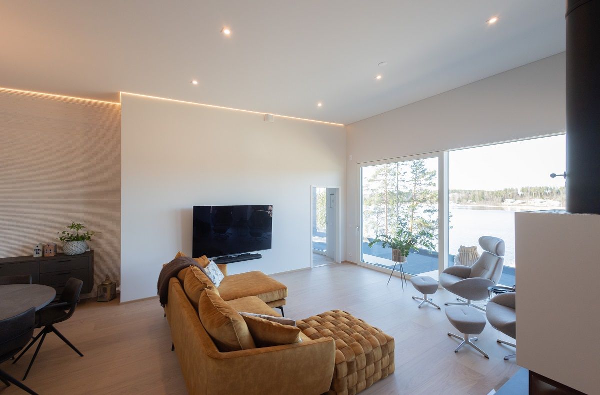 20 Illuminazione del soggiorno open space Strisce e spot a led regolabili alla temperatura di colore desiderata LedStorefi