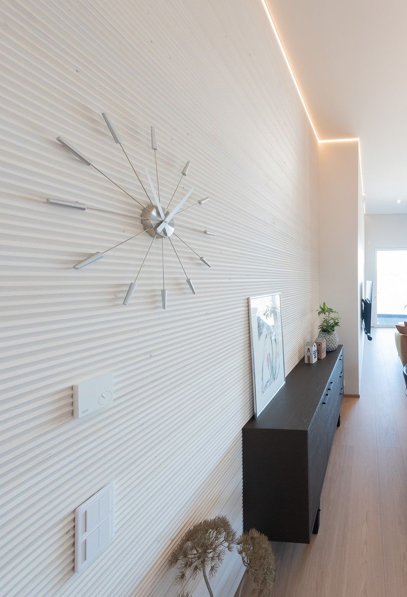 22 Illuminazione a strisce led per il soggiorno splendidamente realizzata a forma di parete LedStorefi