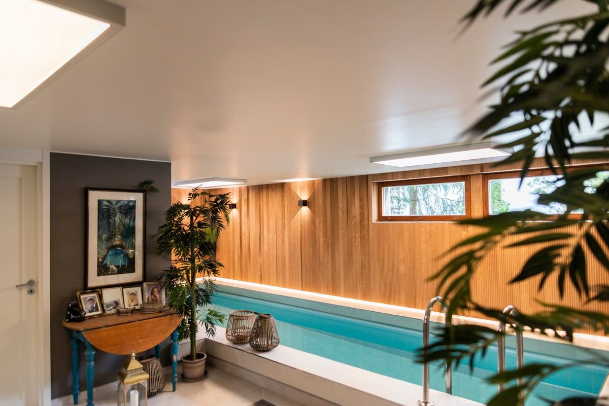 Sfondo verde con al centro un quadrato bianco con il testo "LED STORE", che evidenzia le soluzioni di illuminazione ad alta efficienza energetica.