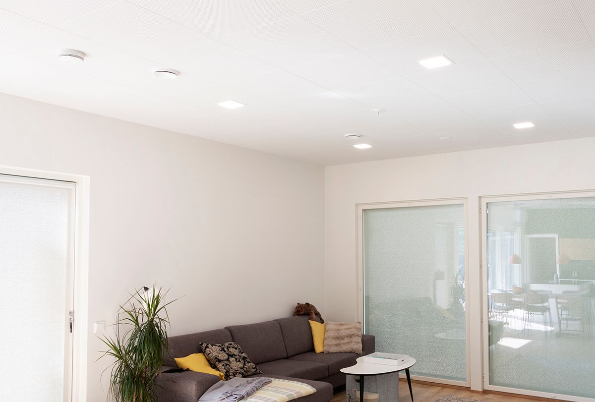 Sfondo verde e quadrato bianco con il testo "LED STORE" in grassetto, che promuove soluzioni di illuminazione a LED ad alta efficienza energetica.