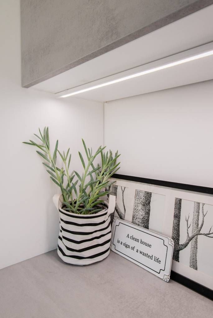 Design minimalista con "LED STORE" in un quadrato bianco su sfondo verde, che evidenzia le soluzioni di illuminazione ad alta efficienza energetica.