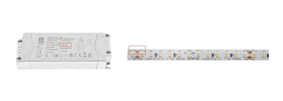 Il trasformatore da 12 V e la striscia luminosa a led da 24 V non funzionano insieme e quindi la striscia luminosa a led non si accende.