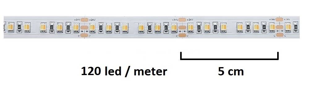 Striscia led 22W metri CCT