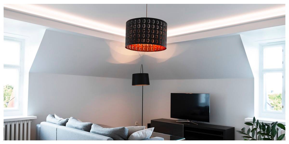 design dell'illuminazione del soggiorno