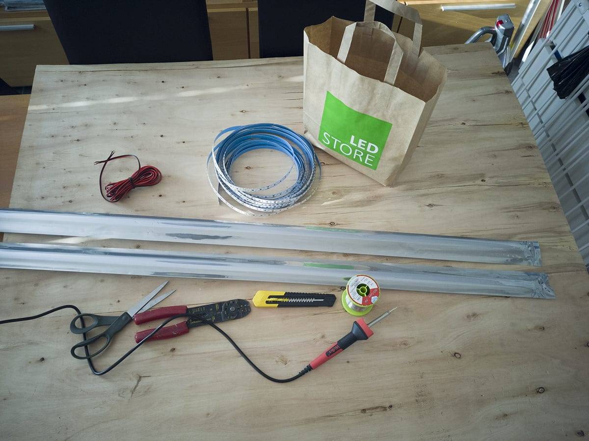 selezione del cavo a nastro led