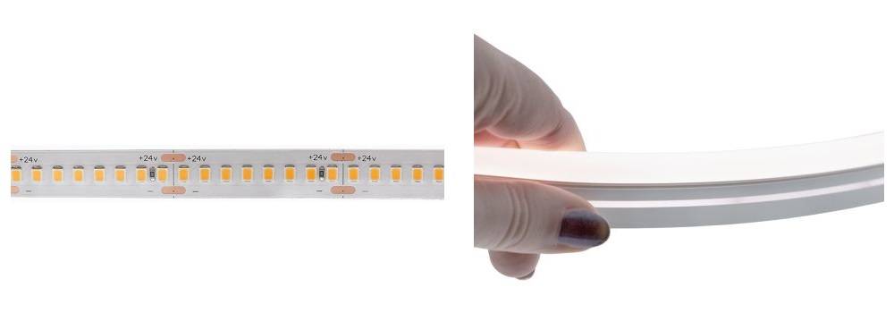 Strisce LED IP65 con rivestimenti diversi. Un rivestimento troppo denso avrà un effetto negativo sulla durata della striscia LED.
