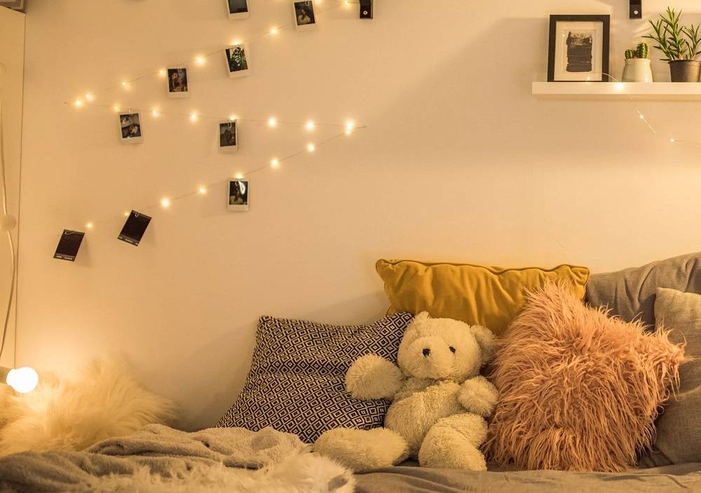 Luci di Natale nella camera dei bambini per tutto l'anno