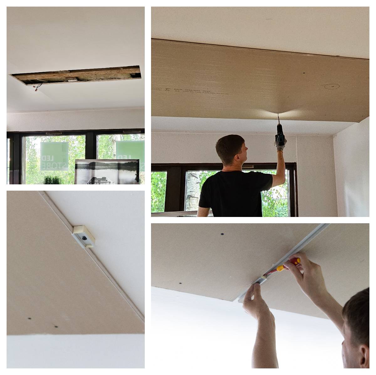 Ristrutturazione soffitto cucina 1 collage 4 foto ledstore.fi